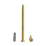 Tipo: Torx. Cabeza plana. Adecuado para todos los materiales comunes de construcción y estructura sin necesidad de tacos adicionales, por ejemplo: vigas de madera, marcos de puertas y ventanas, ladrillos sólidos, hormigón, bloques huecos, ladrillos perforados, etc.