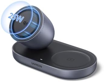 UGREEN Qi2 Wireless Charger 25W 2 in 1 Fast Portable MagSafe Char...