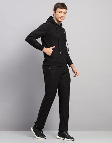 Image of Monte Carlo Mens Regular Fit Jacquard Collar Neck Full Sleeves Winter Tracksuit| Men Track Suit | Stylish Sportswear Set with Jacket and Lower | Activewear Set For Men's (Pack Of 1)