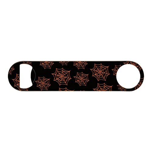 Halloween Spider Web Pattern Powder Coated Steel Bottle Opener