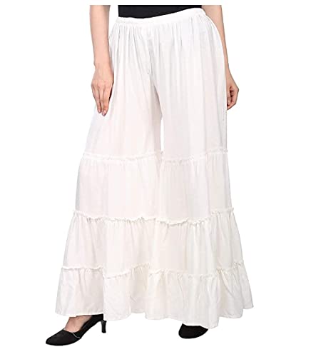 Image of TNQ Women's Rayon Relaxed Flared Garara-Sharara
