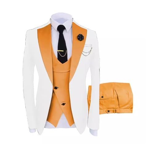 Costume 3 pièces slim fit homme ensemble blazer bleu affaires gilet pantalon habillé