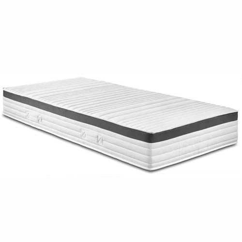 Bodyprotect Taschenfederkernmatratze Elite Line 100x200 cm, 1000 Federkern orthopädische Matratze Härtegrad H4 extra fest, Öko-Tex, ergonomische 7 Zonen Federkernmatratze, Höhe 25, Made in EU
