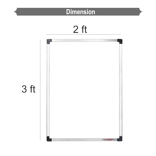 Image of ALKOSIGN Platinum Series Magnetic White Board (2ft x 3ft) Resin Coated Surface, Magnet Friendly White Board Dry Erase, Writing Board, Smart Board, for Teaching, Home, Kids Study Room, Cafes etc.
