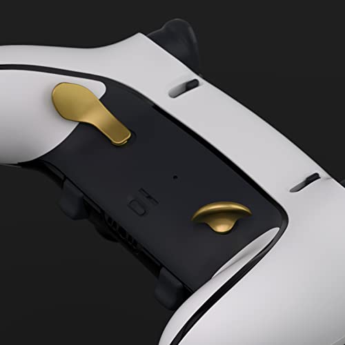 Image of eXtremeRate PS5 Edge Controller Metallic Hero Gold Replacement 4PCS Metal Back Buttons - BHPFD002