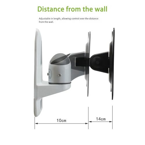Support mural d'écran pour bureau à domicile avec réglage multi-angle en aluminium - 7