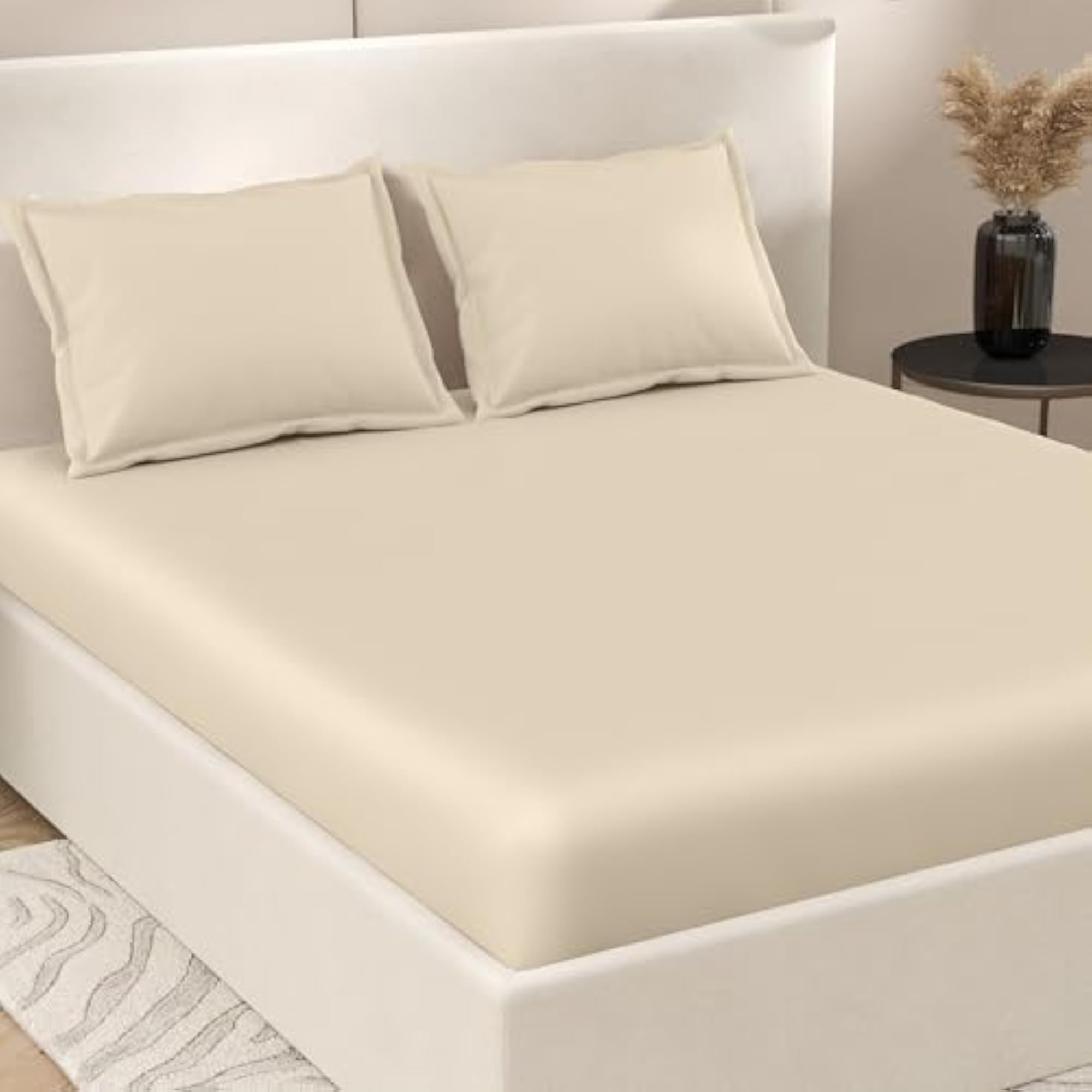 100% Bamboo King Bedsheet with 2 Pillow Covers, Taupe