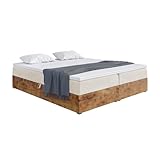 MEBLINI Boxspringbett mit Bettkasten - Gepolstert Doppelbett mit Matratze...