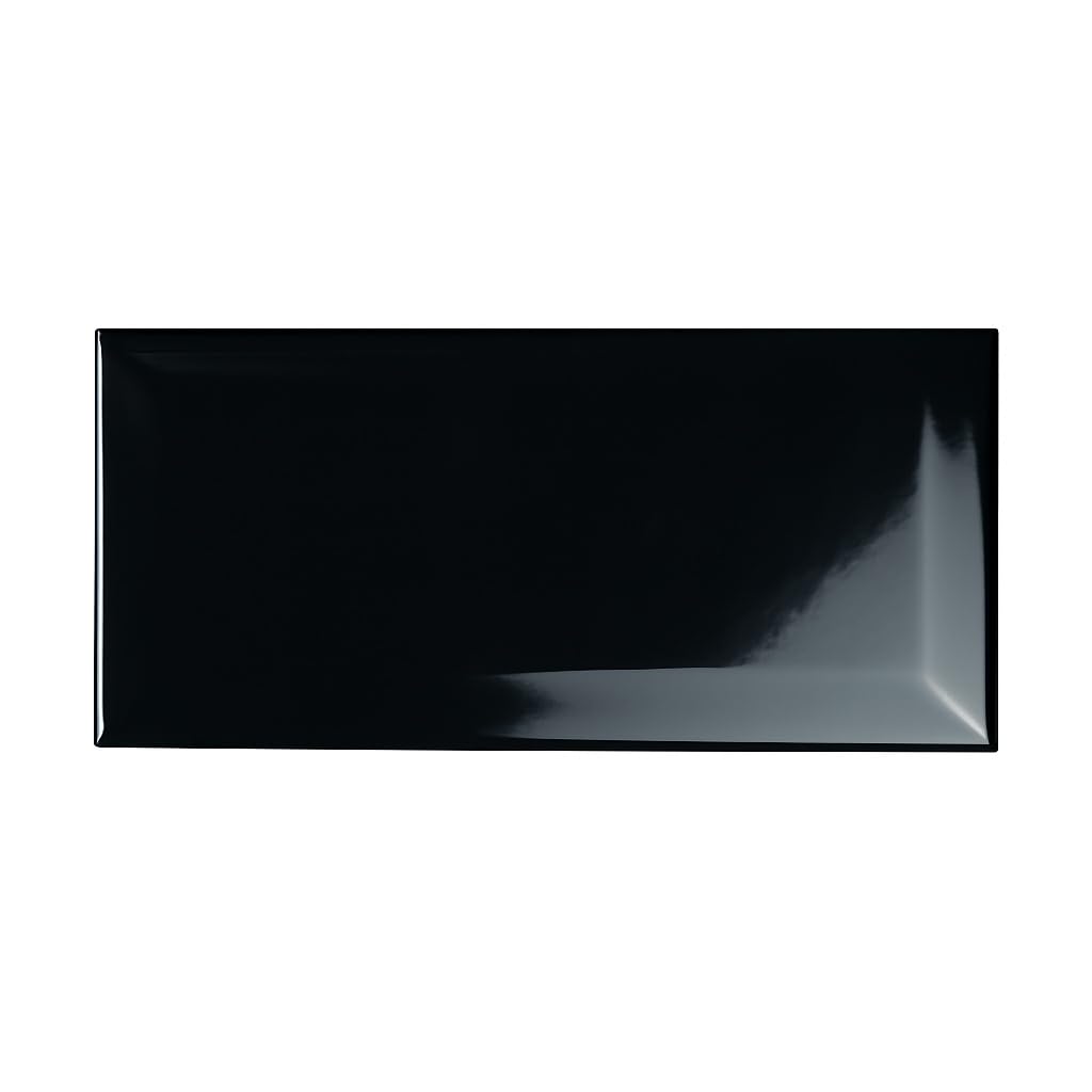 Black Gloss Metro Tiles (50 Pack-1 Box-1m2 Coverage)-Premium Ceramic Wall Finish-Inspired by NYC Subway & SoHo Style