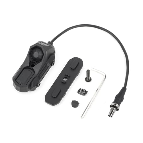 NECARL ModButton Remote Pressure Switch, Dual Function Weapon Light Switch with SF Plug for M300/M600 Tactical Flashlights, Fit for 20mm Picatinny Mlok Keymod Rail