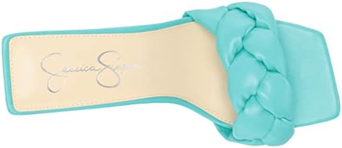 Jessica Simpson Women's Sassia Woven Strap High Heel Sandal Heeled, Aruba Aqua, 12 | Image 4