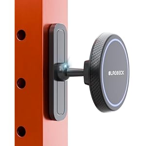 Magnetic Gym Phone Mount for MagSafe Accessories – Dual Magnet Stand for iPhone and Android compatible with MagSafe Phone Stand with Alloy Base – Gym Essentials for Workouts, Recording, Home or Garage