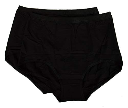 Slips coton femme Ragno culotte haute blanche noire lot de 2