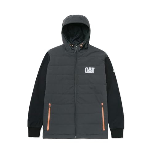 Image of Caterpillar Tech Hybrid Jacket Magnet - Coldblocker Logo At Left Bicep, Reflective Print Back Cuffs