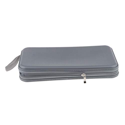 Ronyme 80 Discos Monedero para CD Estuche para DVD Estuche para Almacenamiento Bolsa de Transporte de Plástico 28x16x4cm, Plata Cover