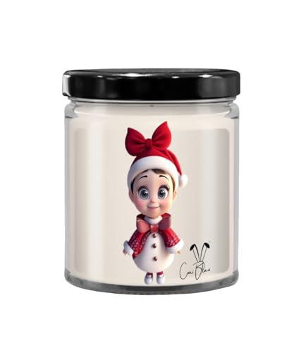 Coni Blau Christmas Candle with Little Girl