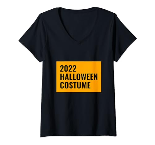 Disfraz de Halloween 2022 Easy Lazy DIY Disfraz de Halloween Camiseta Cuello V