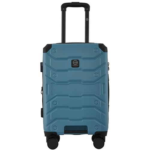 Wrangler ATG Trailway Expandable Hardside Luggage Storm Blue 22 Carry-On