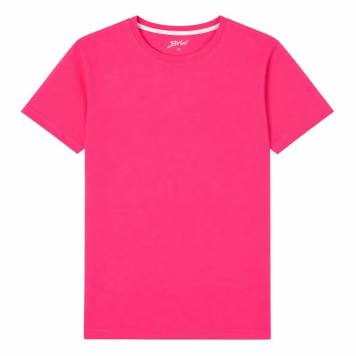 Image of Brix Girls Short Sleeve T-Shirts 5 Pack - Soft Cotton Tees, Breathable Everyday Tops, Tagless Comfort.