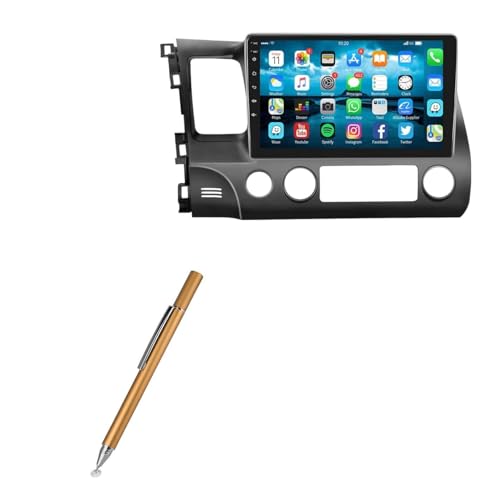 BoxWave Stylus Pen Compatible with Meteeser Honda Civic Car Stereo (1G+16G) (10.1 in) - FineTouch Capacitive Stylus, Super Precise Stylus Pen - Champagne Gold