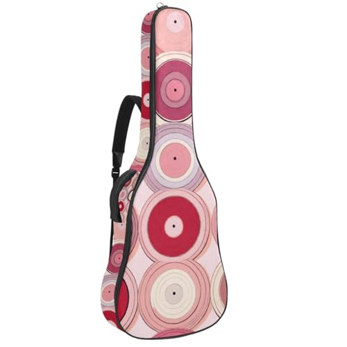 Sac pour guitare 101,6/104,7 cm imperméable et multicolore à motif disques roses