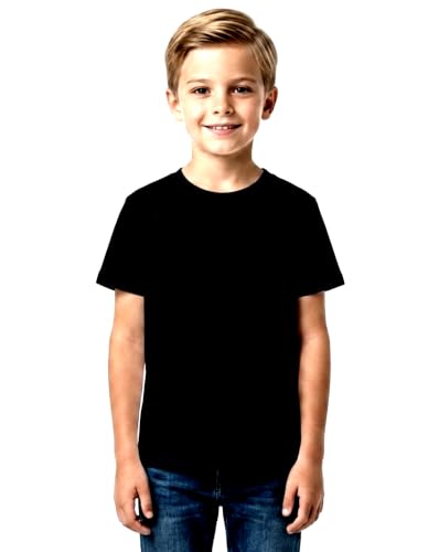 Image of Double F Branded Cotton Bio wash Round Neck Half Sleeve Solid T-Shirt for Boys and Baby