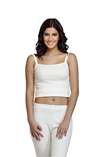 Image of Women's Cotton Thermal Spaghetti Top | Sleeveless Quilted Camisole Thermal