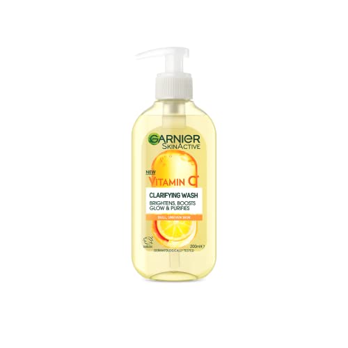 Garnier Vitamin C Brightening Face Wash 200ml Cleansing Gel for Dull Skin with Vitamin C for Radiant Skin