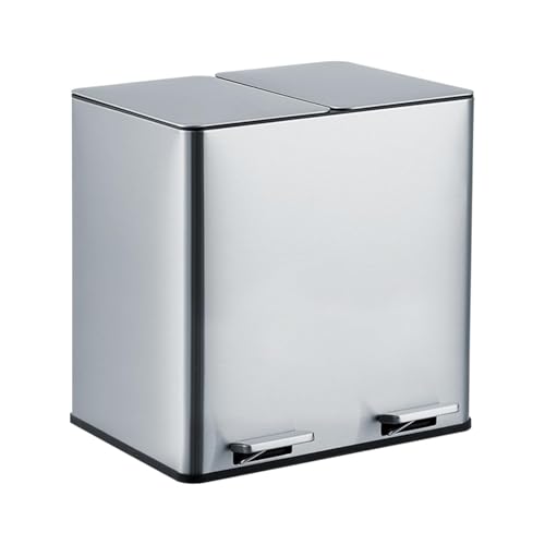 Caneca de basura doble 8 gal acero inoxidable