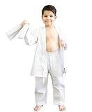 Chikara Karateanzug Kinder weiß, Karate Anzug Jungen, Karate Anzug Mädchen, Karateanzug Kinder Baumwolle, Kampfsportanzug Kinder (170)