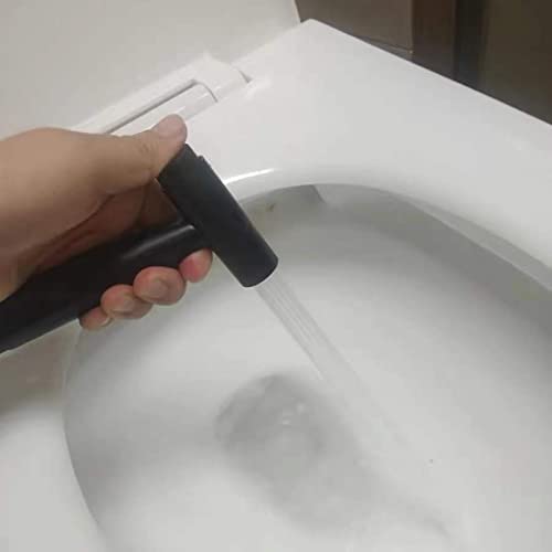 Cabezal de ducha de inodoro de acero inoxidable negro con acabado texturizado 7