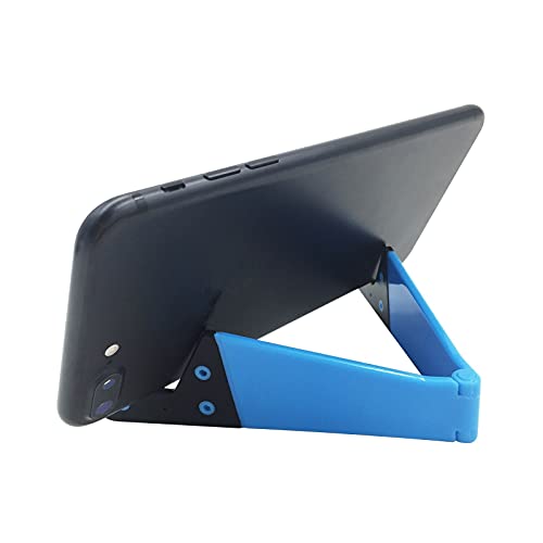 FSFA Support De TéLéPhone Portable en Forme De V pour Regarder des Vidéos Supports De Bureau à Domicile Tablette Réglable Support De TéLéPhone Portable Support De Bureau Pliable (Sky Blue, One Size) Cover