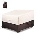 ALSTER Patio Chair Covers,Lounge Deep Seat Cover, Heavy Duty and Waterproof Outdoor Lawn Patio Furniture Covers (1 Pack - Large, Beige & Brown)