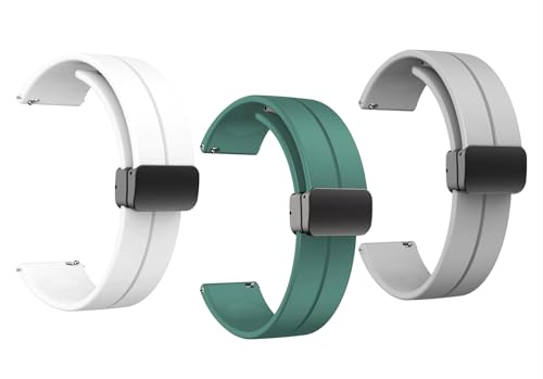 Image of IIK COLLECTION 22mm Silicone Strap for Smart Watches | Combo Pack Compatible With Noise, Fireboltt, Boat Xtend, Pebble, Boat Flash, Noise Color Fit, Ultra Smart Watch & All Watches