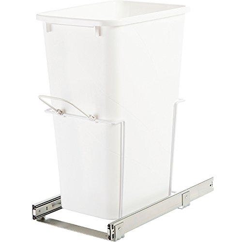 HandyCT KV Single Waste Slide Out Bins 20qt White 20-1/8