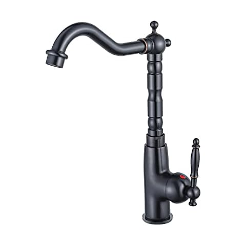 BOAOTX Grifo de cocina negro retro Cover