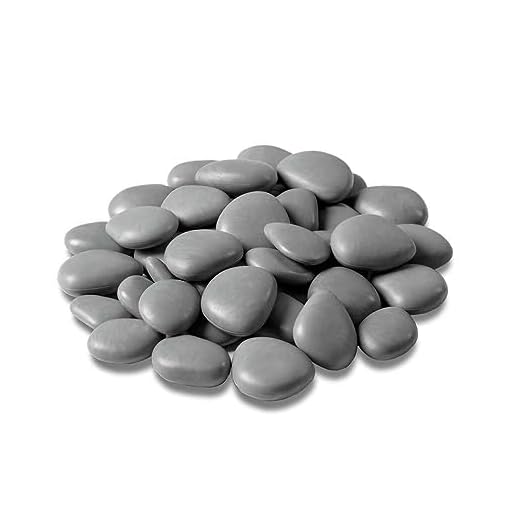 Kalapanta - Piedras Decorativas Jardin en plástico Reciclado para macetas, Pintura, acuarios, casa, jardín, Fabricado en Italia (Talla S, Ø 2-5 cm, Aprox. 75 Piezas, Gris)