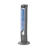 Lasko Oscillating Tower Fan with Remote, Quiet Floor Fans for Bedroom, 42', Silver T42951