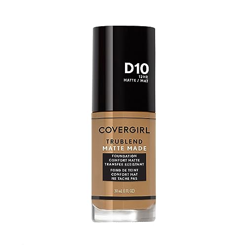Covergirl 436402 Trublend Matte Made Liquid Foundation, D10 Golden Caramel cover