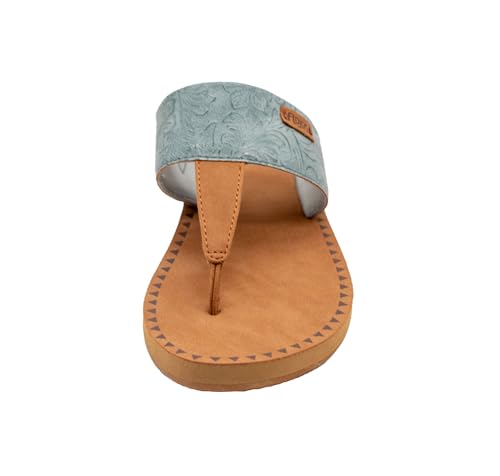 Image of Flojos Grace Women's Hooded Thong Sandal, Tan Artisan