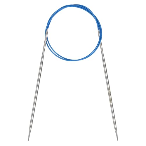 Coopay Rundstricknadeln 3,0mm, Stricknadeln Rundstricknadel 80cm aus Edelstahl mit Flexiblem Kabel, feste Metall-Rundstricknadel für Dicke & Feine Wolle Stricken Socken, Pullover, Handschuhe, Schal