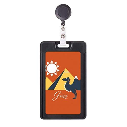 Porte-badge rétractable Pyramide et Sphinx avec enrouleur robuste pour carte