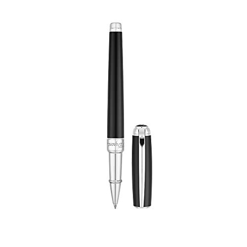 Stylo roller S.T. Dupont Line D en laque naturelle noire et artisanat français d'exception