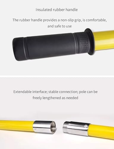 Ilated Hook, Portable Electrical Tool for High Voltage Applications in Power Plants, Factories, and Auto Maintenance - 100cm (39in) Heavy-Duty Insulated Design