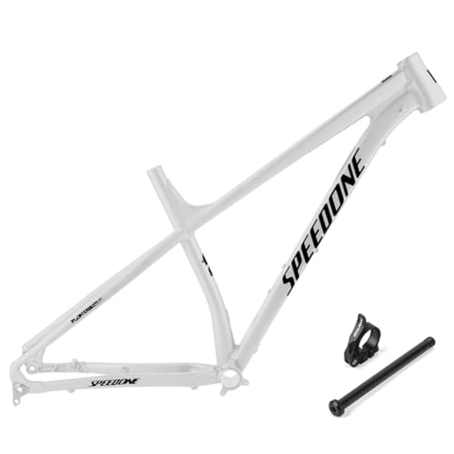HIMALO Hardtail MTB Frame 27.5/29er XC Mountain Bike Frame Boost Thru Axle 12 * 148mm Aluminum Alloy Frame Disc Brake M/L(White,M)