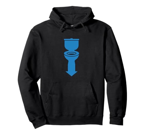 WC con flecha hacia abajo Sudadera con Capucha