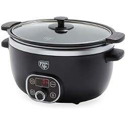 1 of GreenLife 6QT Ceramic Nonstick Slow Cooker, Cooktop/Oven Safe, Black | PFAS-Free Nonstick Removeable Inner Pot, Dishwasher Safe Components, Programmable, Keep Warm, Delay Timer, Family Sized