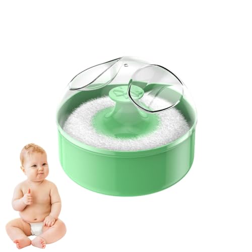 Bouffée de poudre corporelle portable avec étui hygiénique – Distributeur de poudre anti-poussière | Récipient de poudre vide pour un stockage sûr, doux et doux pour un usage domestique