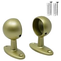 2 Supporti Metallici Per Bastone Tenda 32mm - Staffe A Muro Per Corrimano E Appendiabiti, Made In Italy - Foto 4