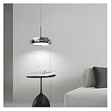 Genérico Lámpara de araña minimalista italiana for dormitorio principal, moderna lámpara diseño creativo vidrio for restaurante o,Luz colgante(Dimmable,A Black)